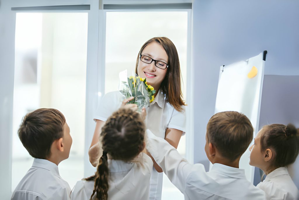 Do you give flowers to teachers?